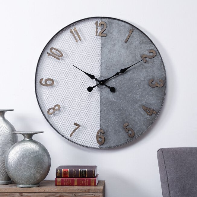 Montreux Oversized Wall Clock, SILVER, hi-res image number null