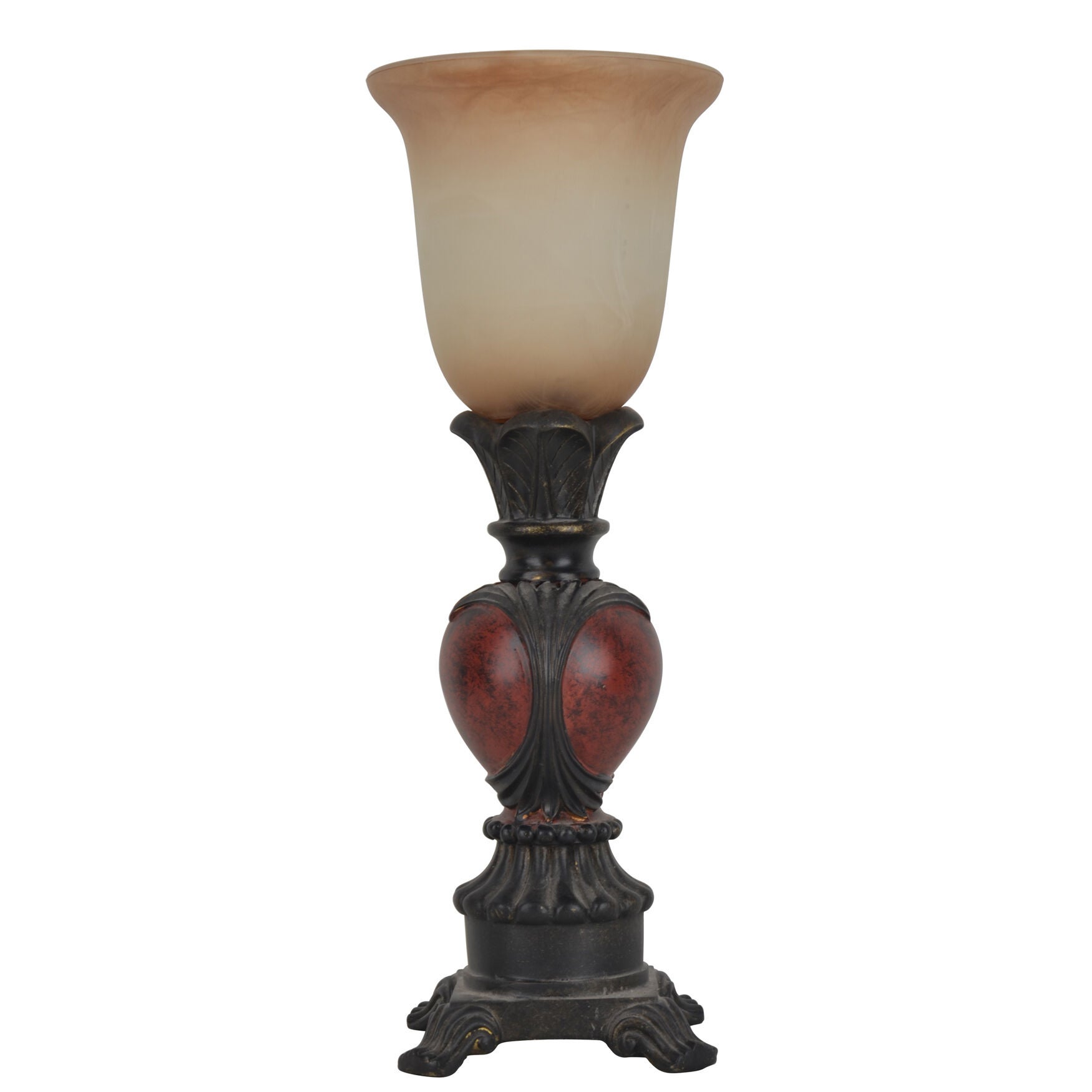 16 inches Traditional Carved Uplight, RICH RED, hi-res image number 0
