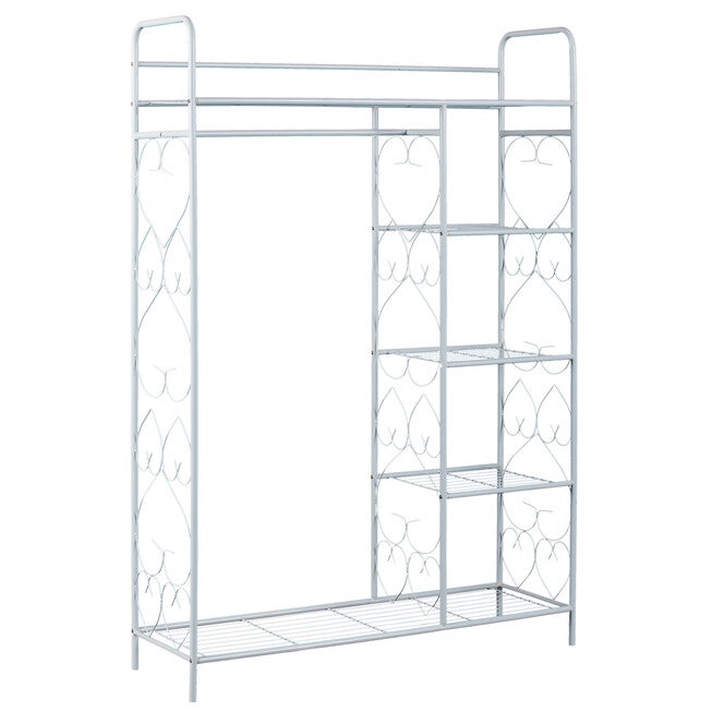 5-Tier Metal Closet with Hanging Rod, , on-hover image number 1