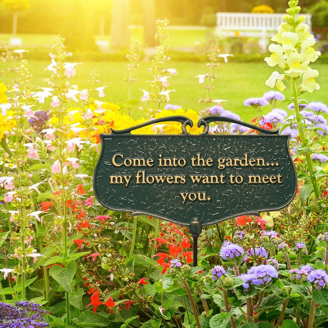 Come Into The Garden My Flowers Want To Meet You - Garden Sign, , on-hover image number null