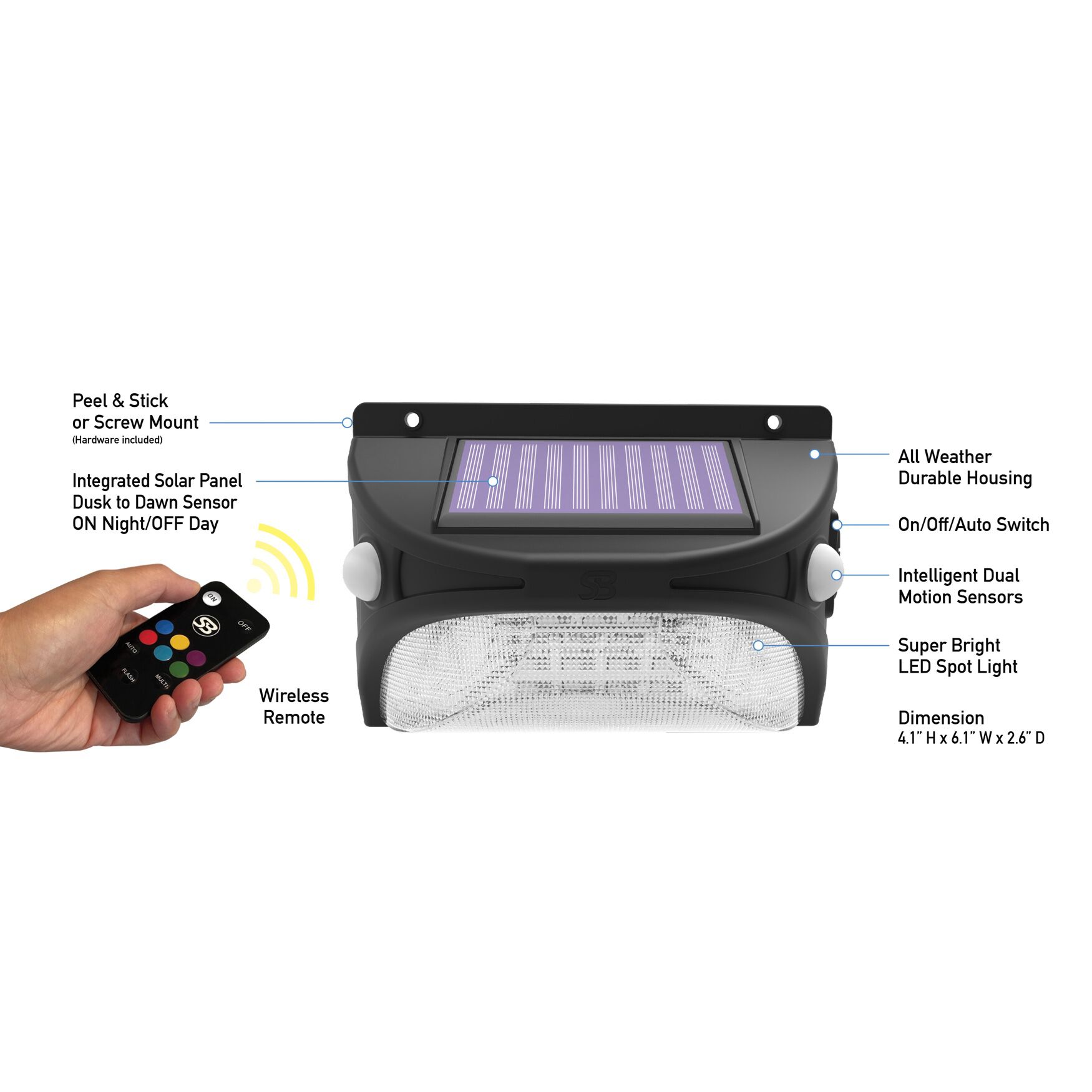 SensorBrite&reg; Spectrum Solar-Powered LED Light, , alternate image number 4