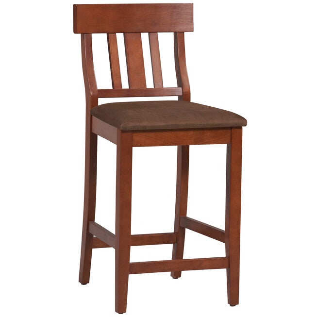Torino Collection Slat Back Center Stool, DARK CHERRY, hi-res image number null