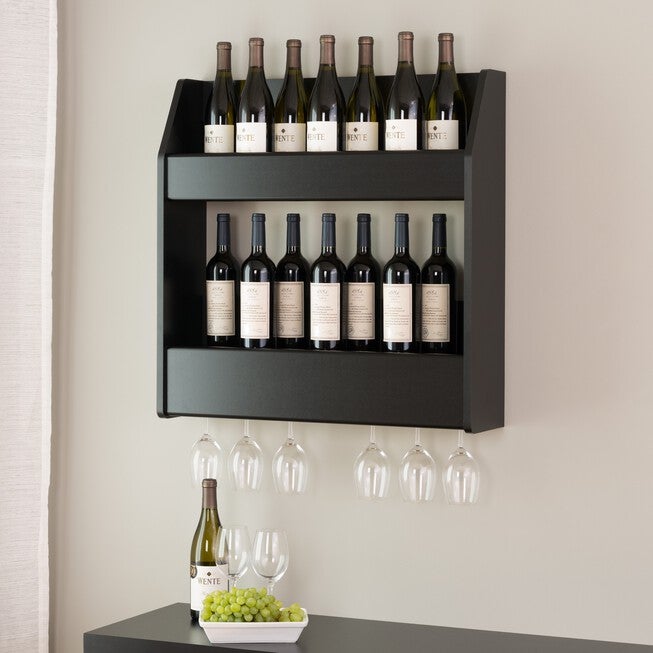 2-Tier Floating Wine and Liquor Rack, , alternate image number 2