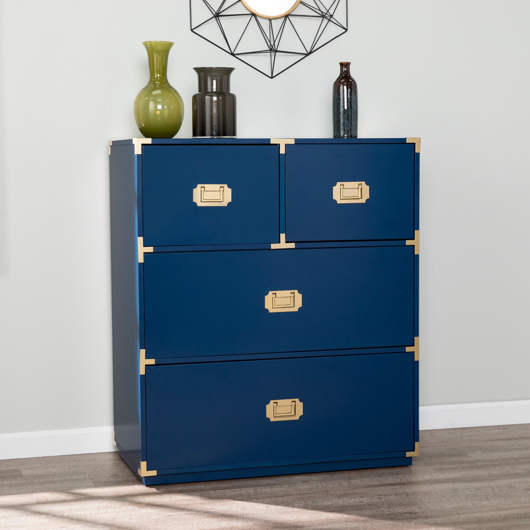 Campaign Blue 4-Drawer Accent Chest, , hi-res image number 0
