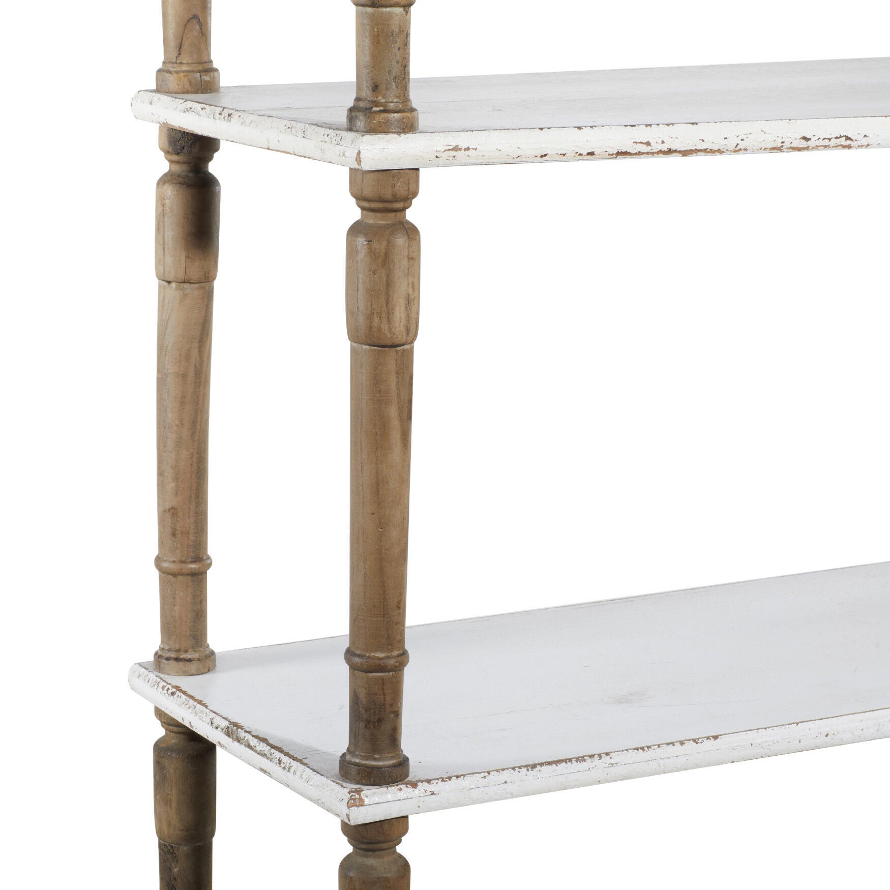 White Wood Farmhouse Shelving Unit, 75 inches x 37 inches x 14 inches, , alternate image number 4