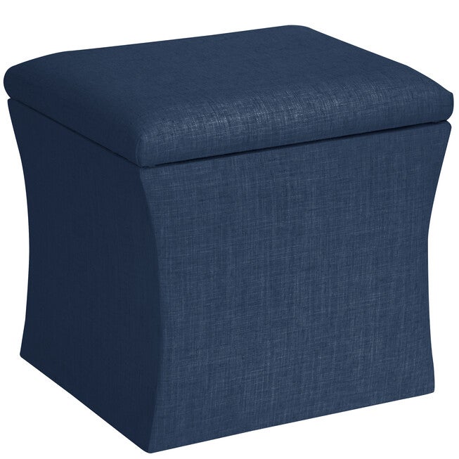 Greer Storage Ottoman, LINEN NAVY, hi-res image number null