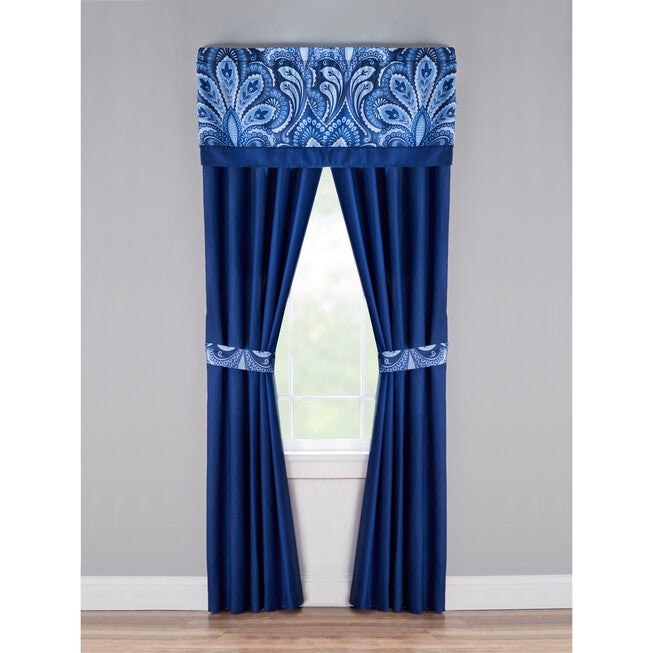 James Panel Set with Tiebacks, BLUE, hi-res image number null