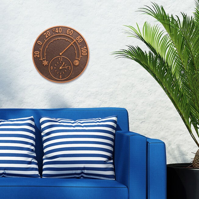 14 inches Solstice Clock And Thermometer, , on-hover image number null