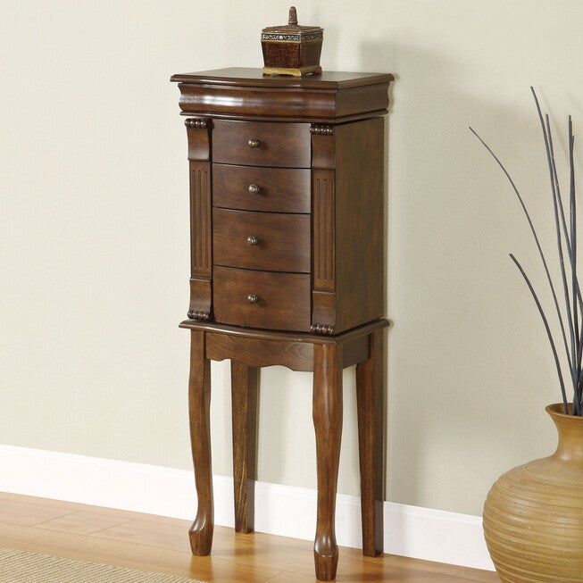 Athenian Jewelry Armoire, WALNUT, hi-res image number null