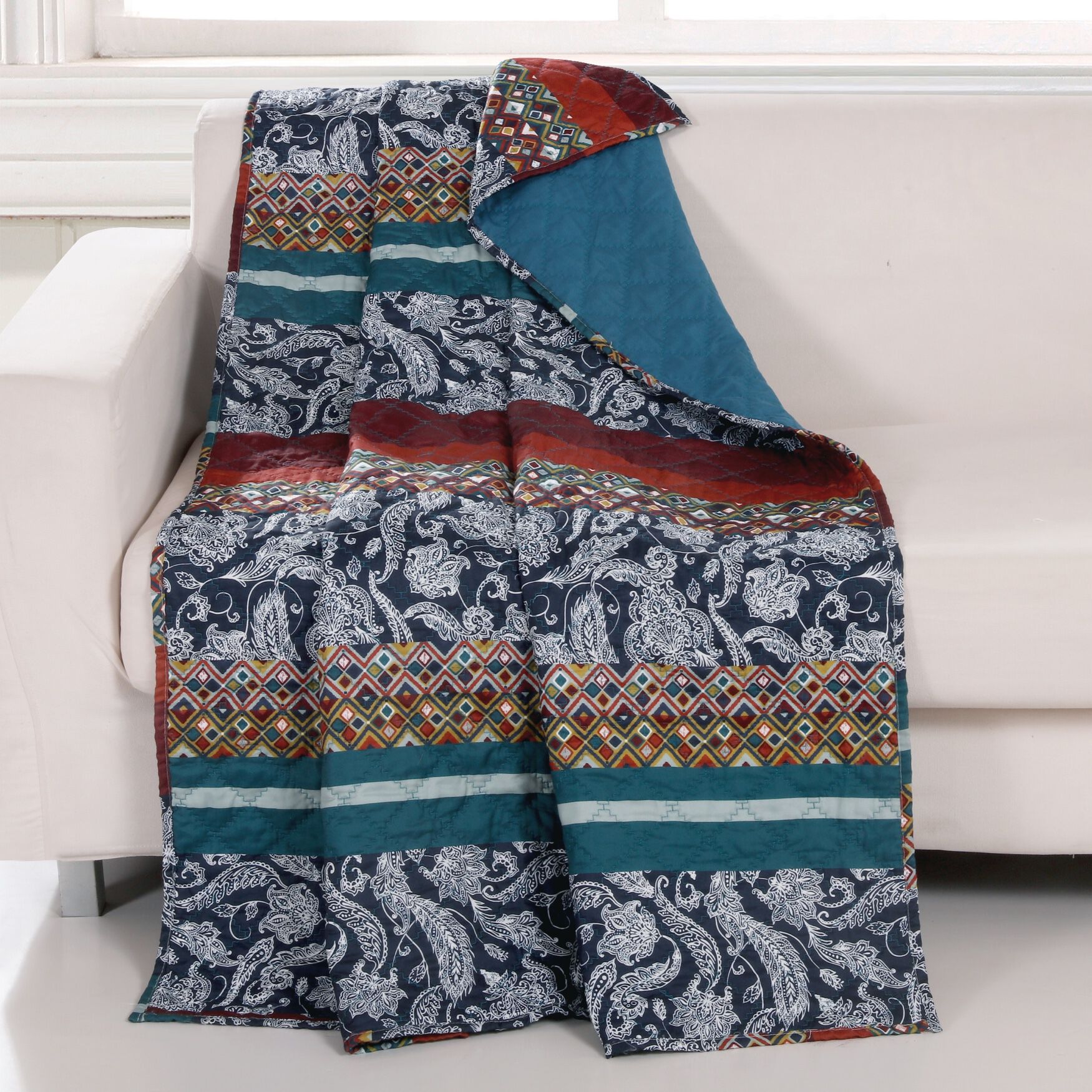 Vista Quilted Throw Blanket, MULTI, hi-res image number 0