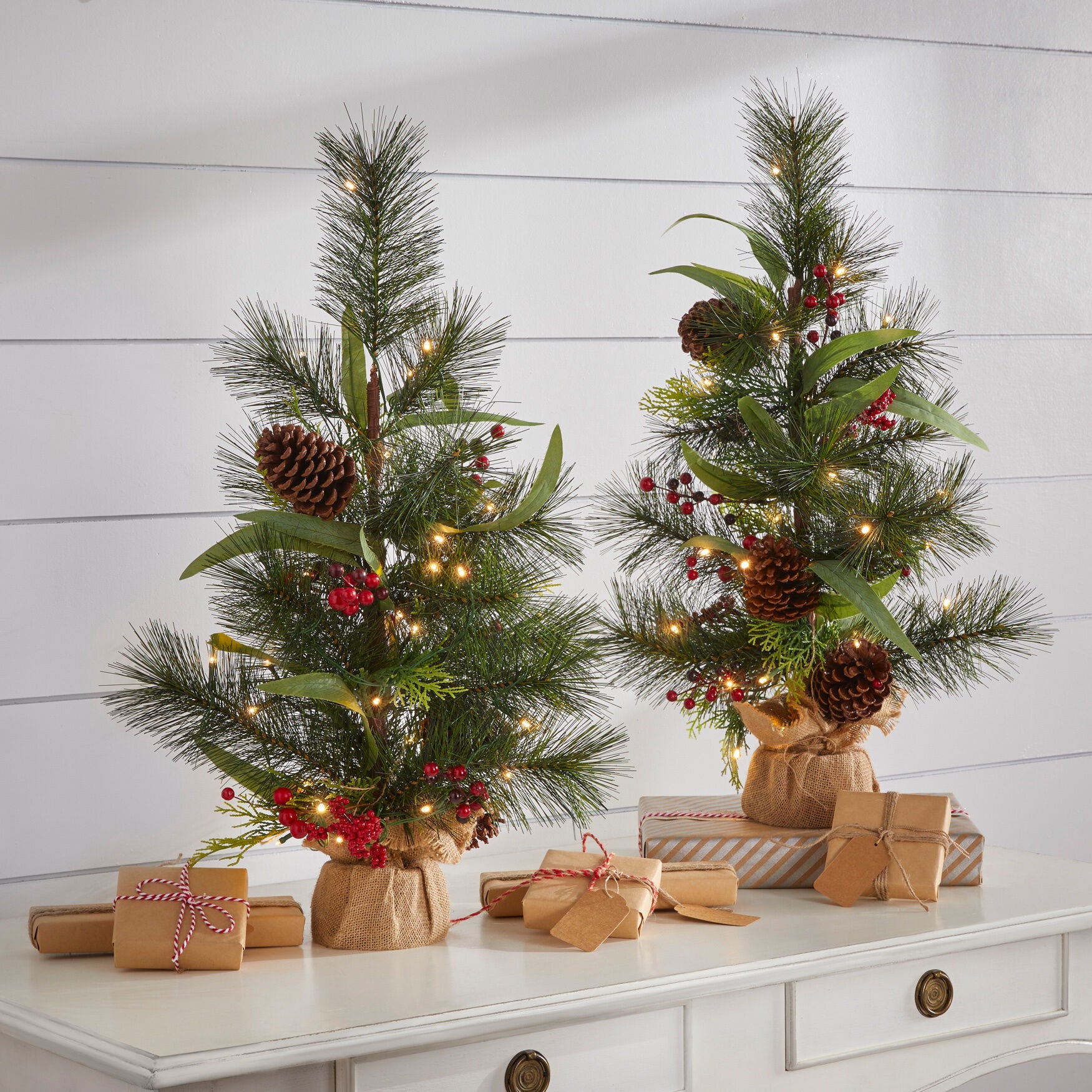 24 inches Pre-Lit Meri Tabletop Tree, MULTI, hi-res image number 0