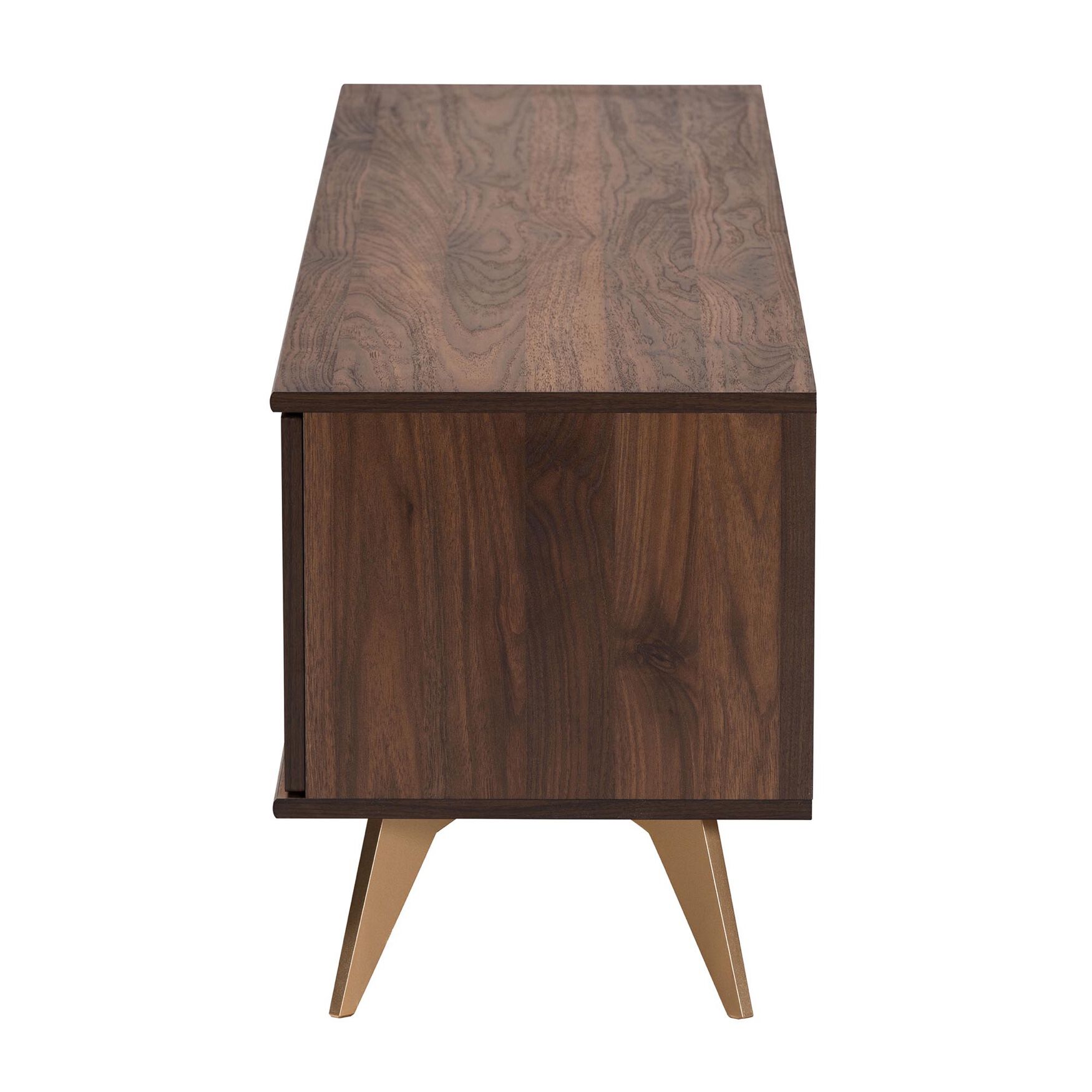 Graceland Mid-Century Modern Transitional Walnut Brown Finished Wood 2-Door TV Stand, , alternate image number 9