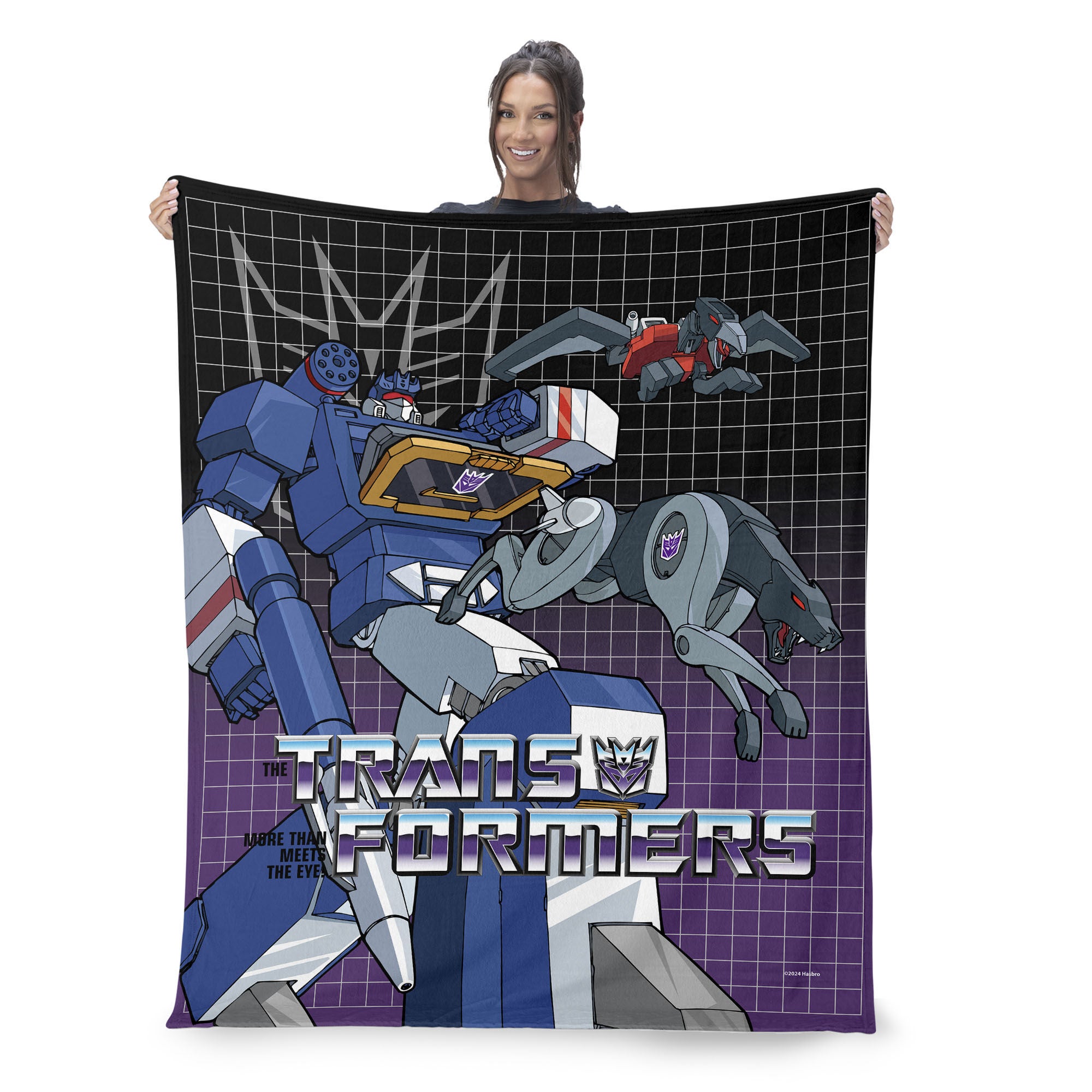 Hasbro Transformers G1 Grid Soundwave Silk Touch Throw Blanket 40X50 Inches, TRANSFORMERS, on-hover image number 1