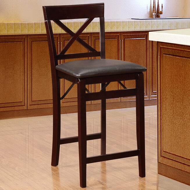 Triena X Back Folding Counter Stool, ESPRESSO, hi-res image number null