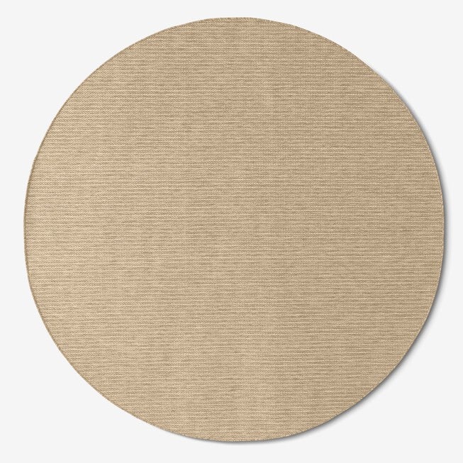 Carmel Indoor/Outdoor Solid Textured Rug 7 feet 10 inchesDiam., SAND, hi-res image number null
