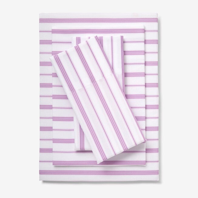 Bed Tite™ Gingham & Stripe Sheet Set, LILAC STRIPE, hi-res image number 0