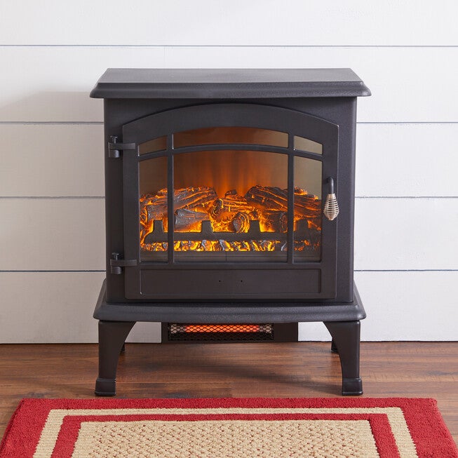 Electric Fireplace Infrared Heater, BLACK, hi-res image number null