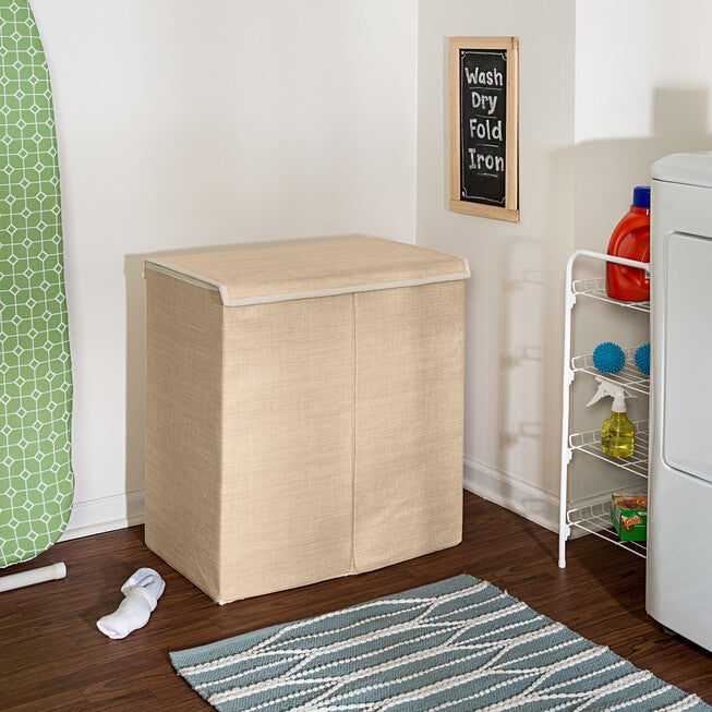 Double Collapsible Resin Hamper, , alternate image number 1