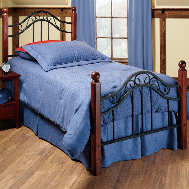 Twin Bed with Bed Frame, 76 inchesLx40¼"Wx50½"H, , on-hover image number null