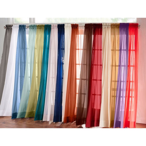 BH Studio Sheer Voile Rod-Pocket Panel Pair, , alternate image number null