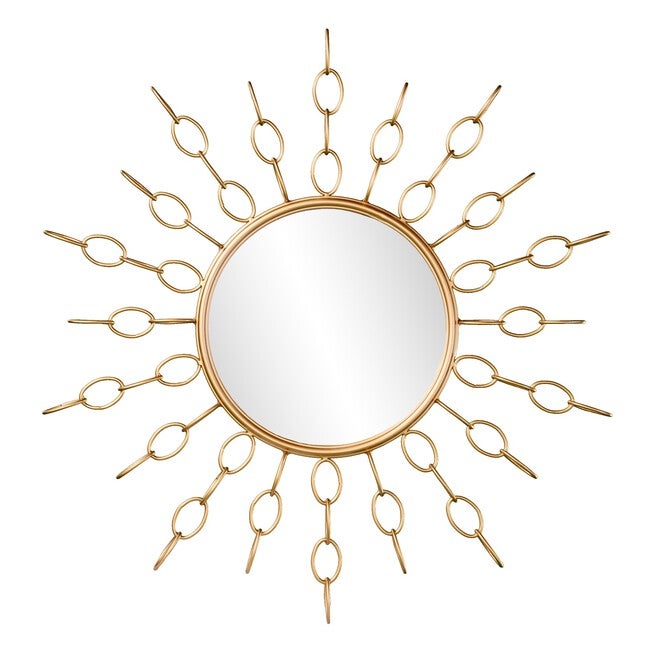 Salix Oversized Gold Starburst Mirror, , on-hover image number 1