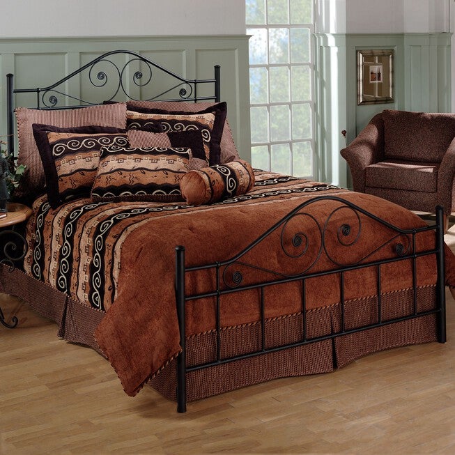 Full Bed with Bed Frame, 76 inchesLx54½"Wx51 inchesH, BLACK, hi-res image number 0