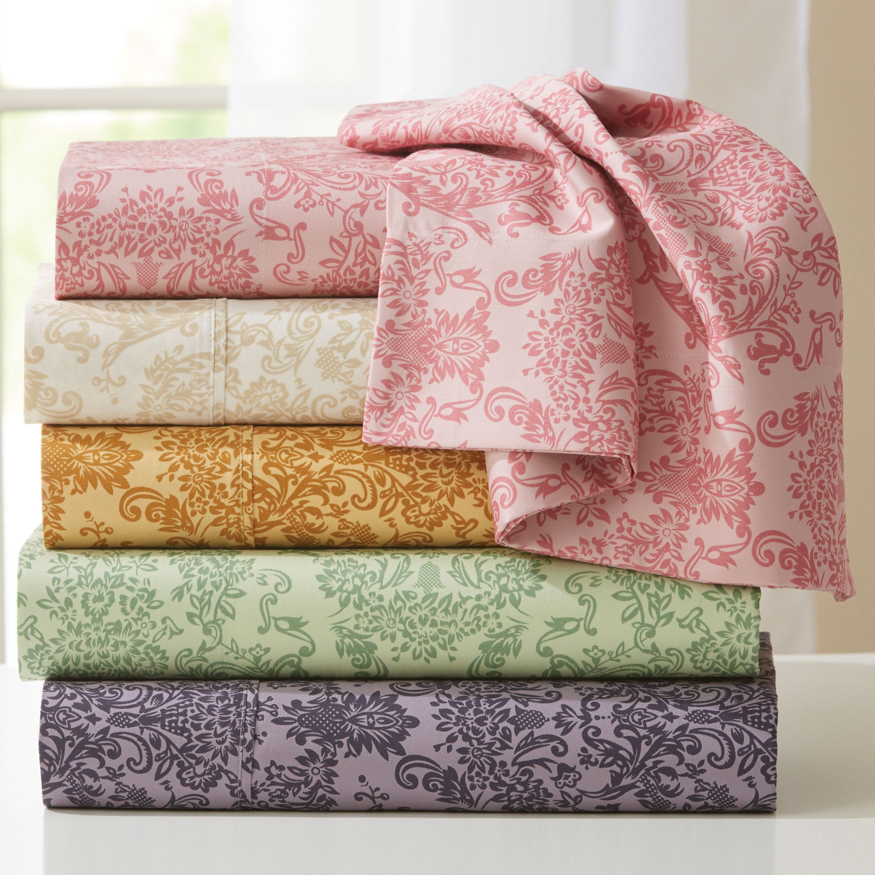 BH Studio 1000-TC. Damask Print Set, SILVER PINK DAMASK, hi-res image number 0