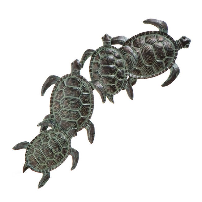 Sea Turtle Metal Wall Art, GREEN BLACK, hi-res image number null