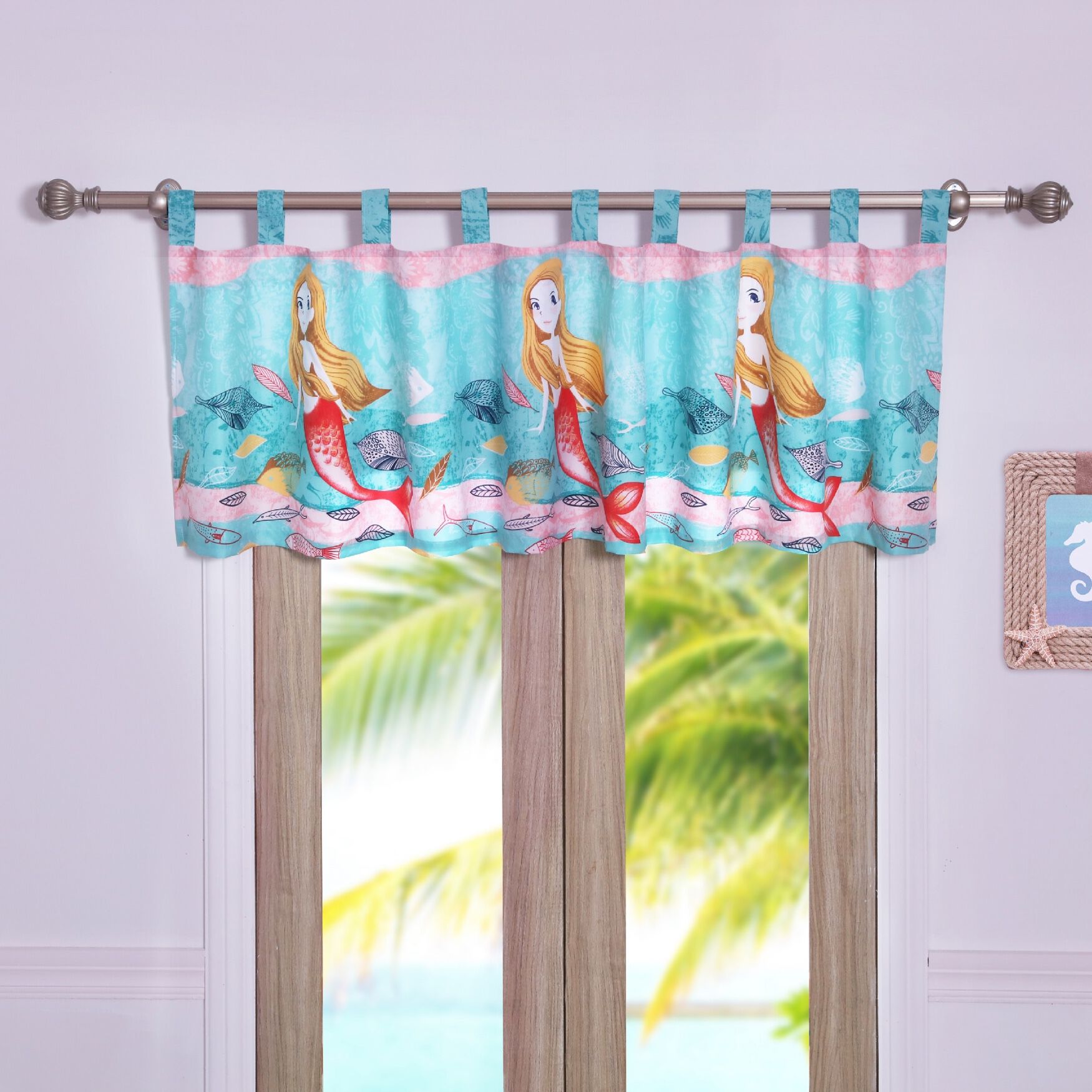 Mermaid Window Valance , MULTI, hi-res image number 0