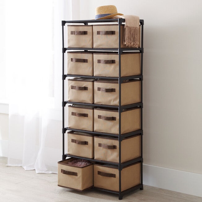 12-Drawer Soft Storage, BEIGE, hi-res image number null