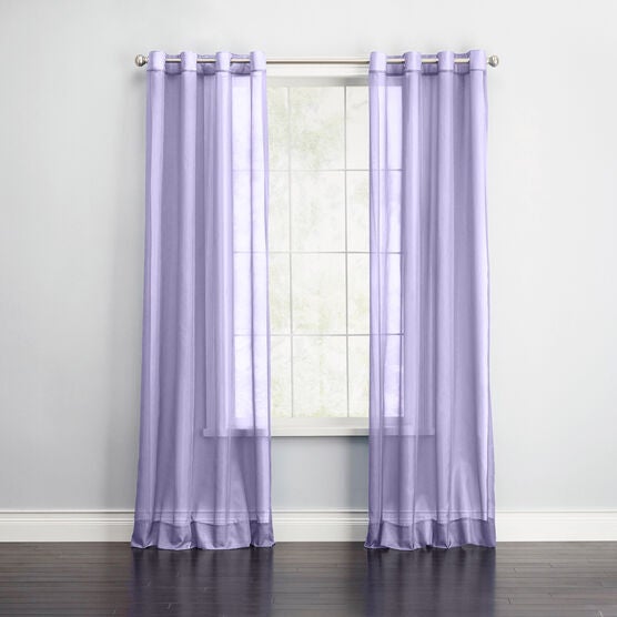 BH Studio Sheer Voile Grommet Panel, LAVENDER, hi-res image number null