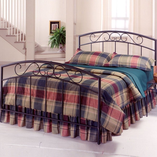Queen Bed Set with Bed Frame, 83½"Lx62¾"Wx46 inchesH, BLACK, hi-res image number 0