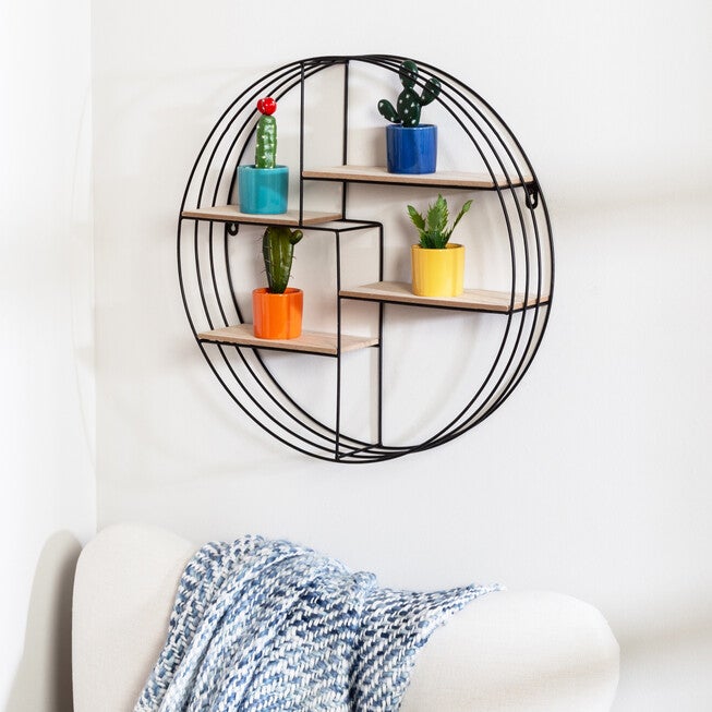 4-Tier Circular Wall Shelf, , on-hover image number 1