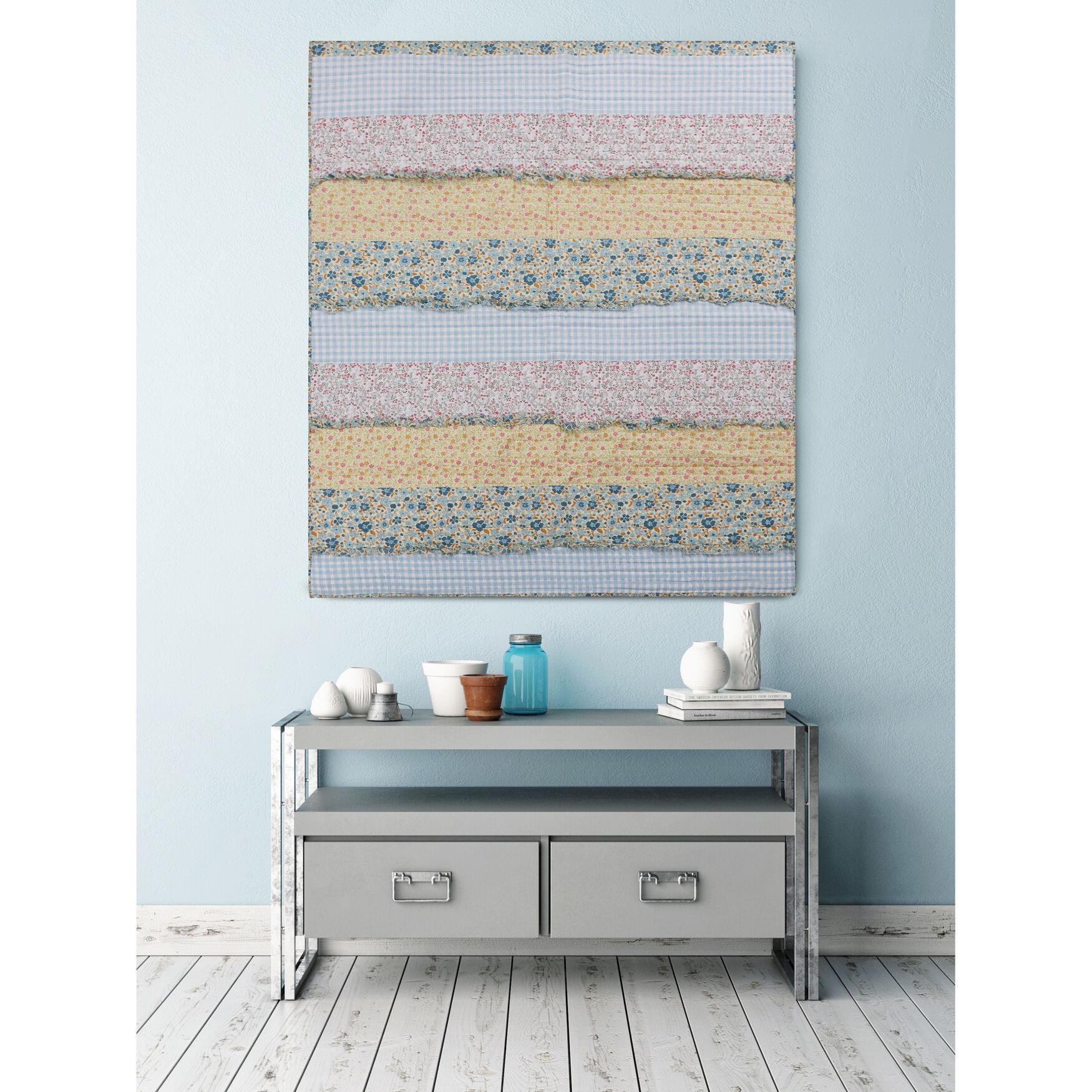 Ditsy Ruffle Quilted Throw Blanket, , alternate image number 3