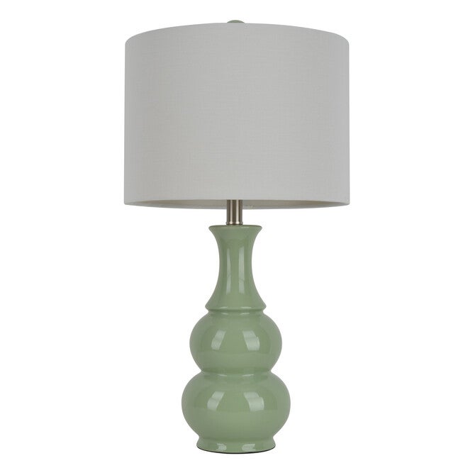 26½" Green Ceramic Table Lamp, GREEN, hi-res image number null