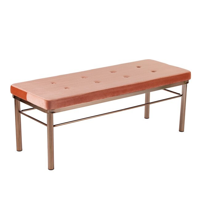 Vega Art Deco Velvet Bench, , alternate image number null