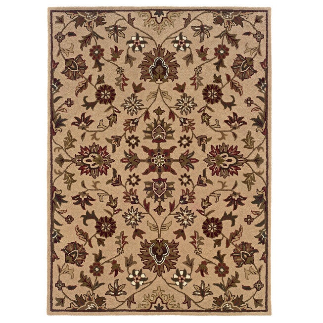 Trio Traditional Gold 8'X10' Area Rug, GOLD, hi-res image number 0