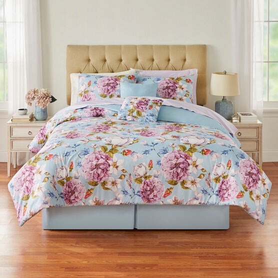 6-PC Peony Comforter Set, LAVENDER, hi-res image number null