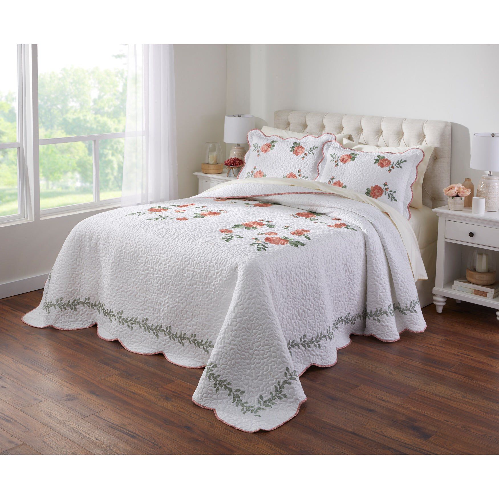 Rose Bedspread, BLUSH, hi-res image number 0