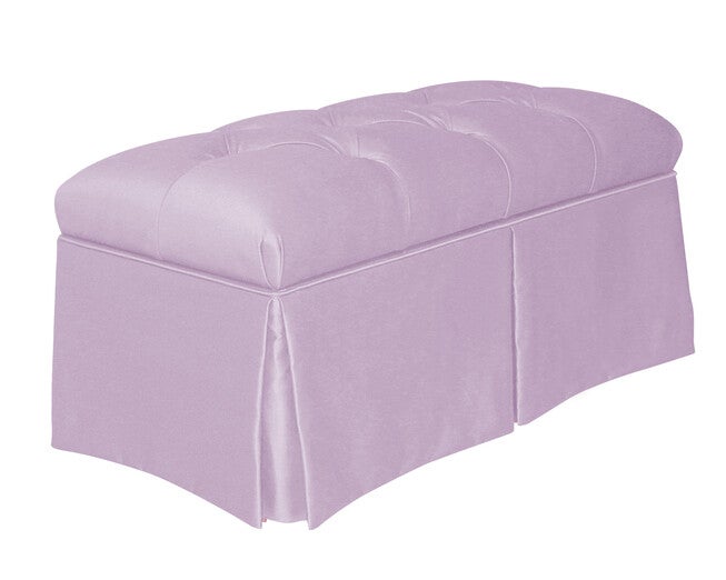 Skirted Storage Bench in Shantung, , alternate image number null