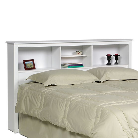 Monterey White Double Queen Bookcase Headboard Plus Size