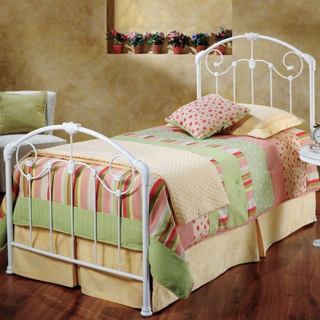 Full Bed with Bed Frame, 76 inchesLx54 inchesWx50 inchesH, WHITE, hi-res image number null
