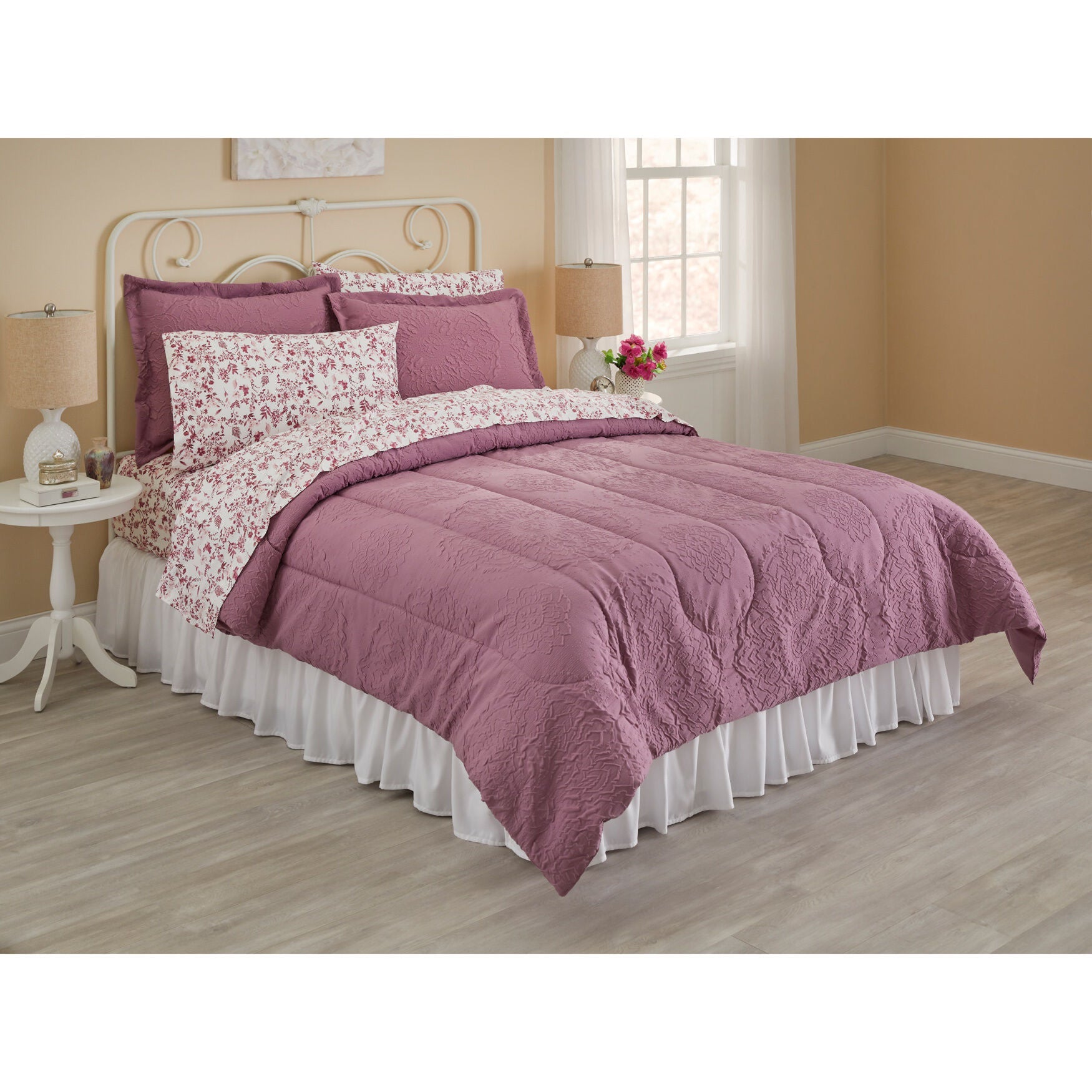 Microsculpt 7-Pc. Comforter Set, BLUE, on-hover image number 1
