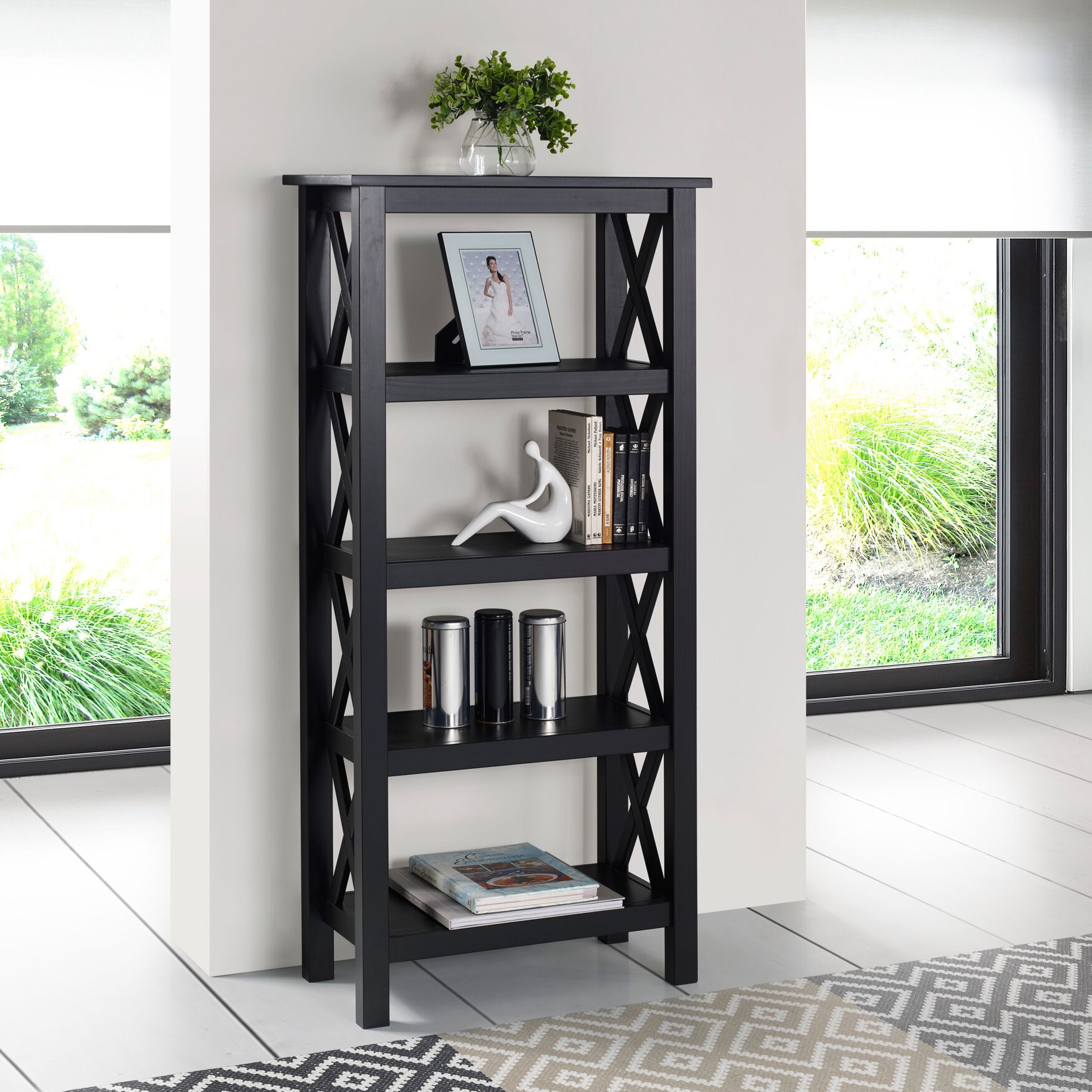 Dawes Bookcase, BLACK, hi-res image number 0