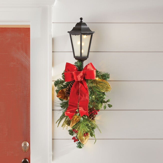 Winterberry Lantern with Swag, MULTI, hi-res image number null