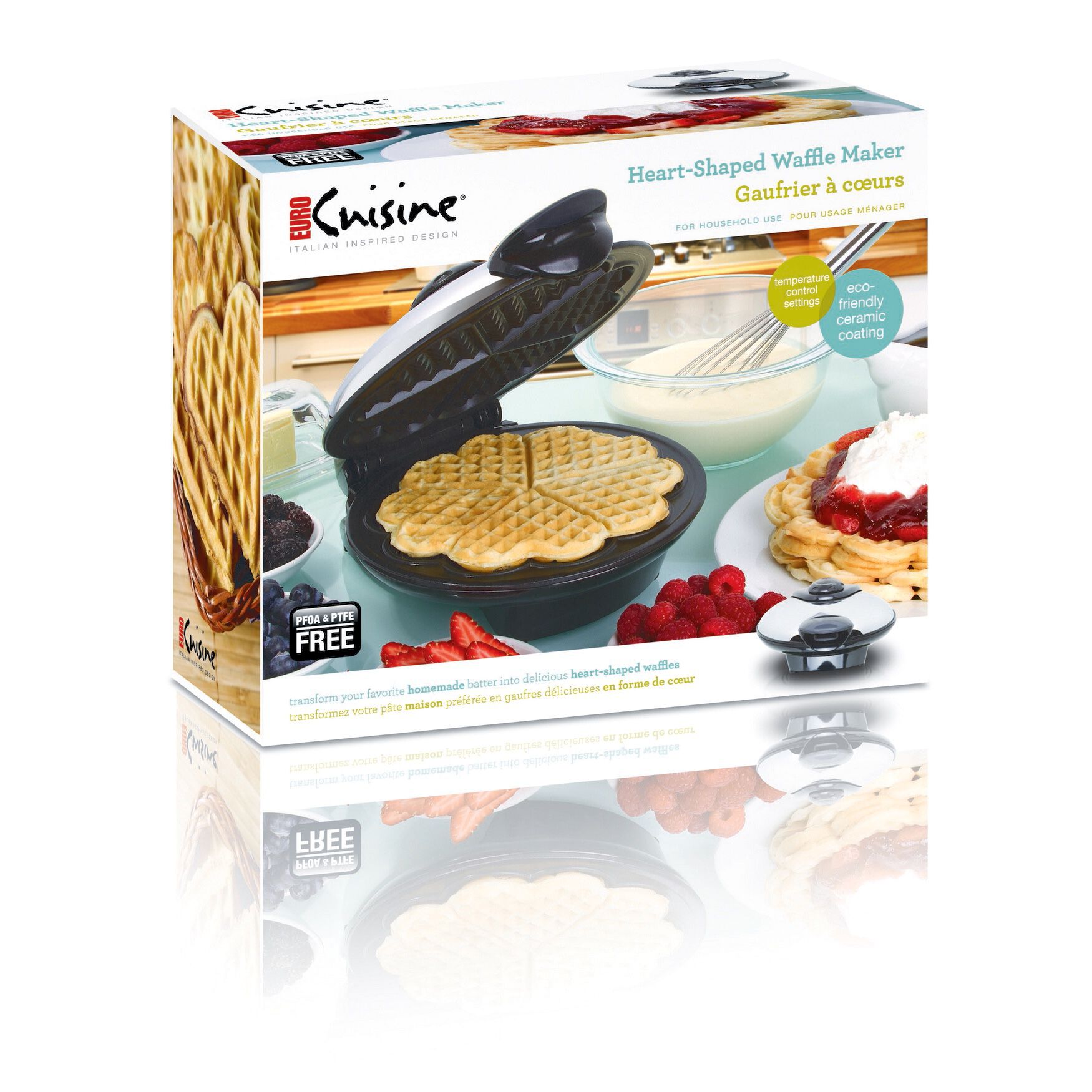 Euro Cuisine Heart Shape Waffle Maker, , alternate image number 3