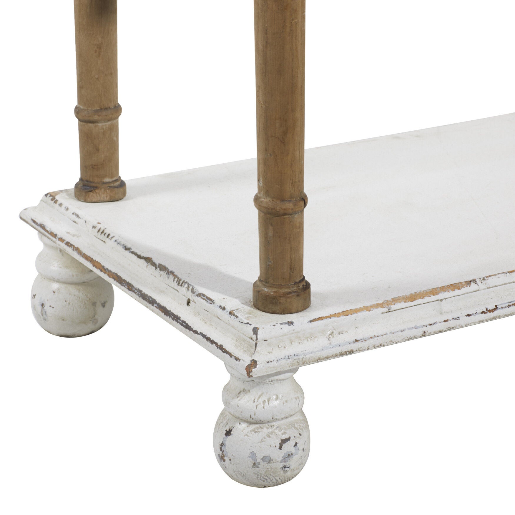 White Wood Farmhouse Shelving Unit, 75 inches x 37 inches x 14 inches, , alternate image number 3