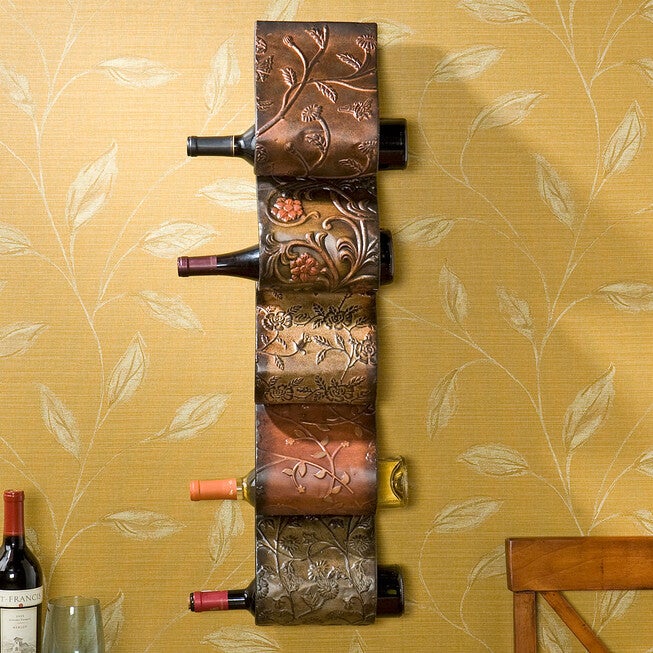 Florenz Wall Mount Wine Storage, HAND PAINTED, hi-res image number 0