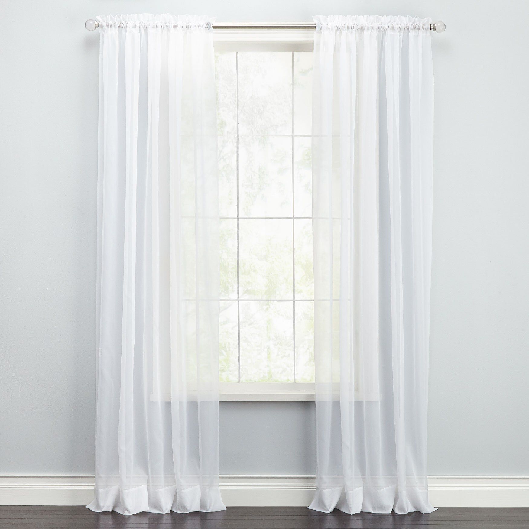 BH Studio Sheer Voile Rod-Pocket Panels -Set of 2
