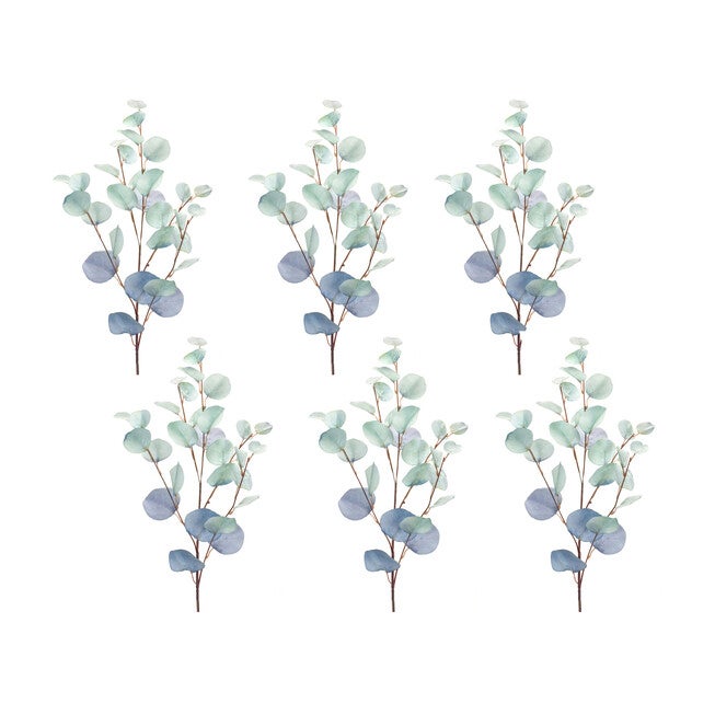 Silver Dollar Eucalyptus Leaf Spray (Set Of 6), , alternate image number null